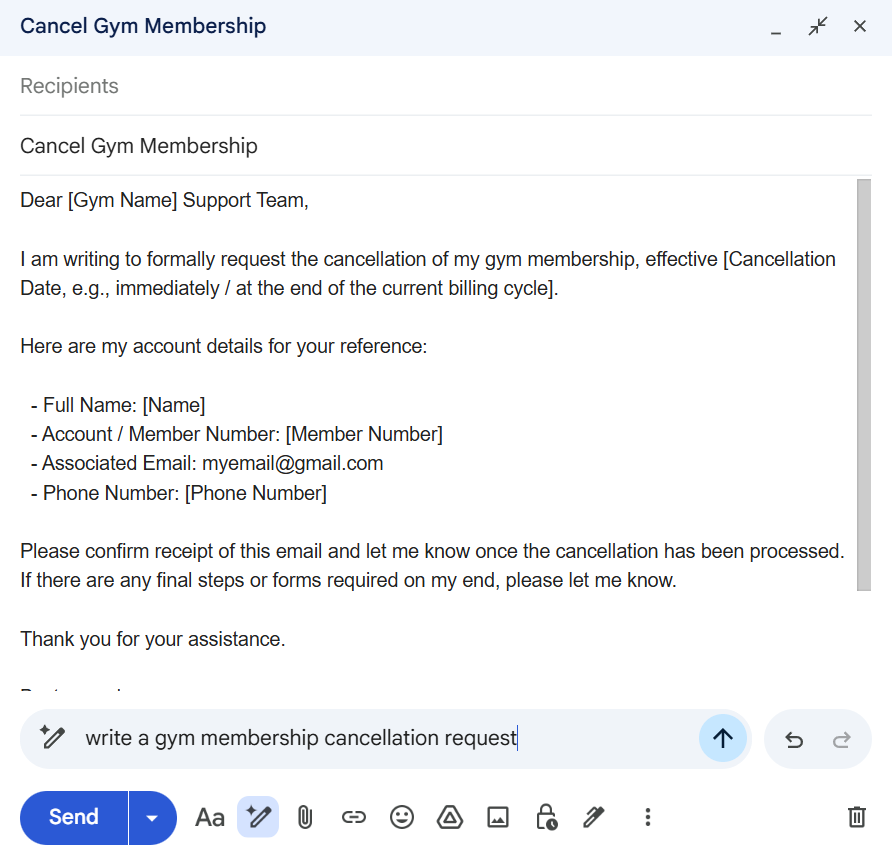 Using Gemini in Gmail