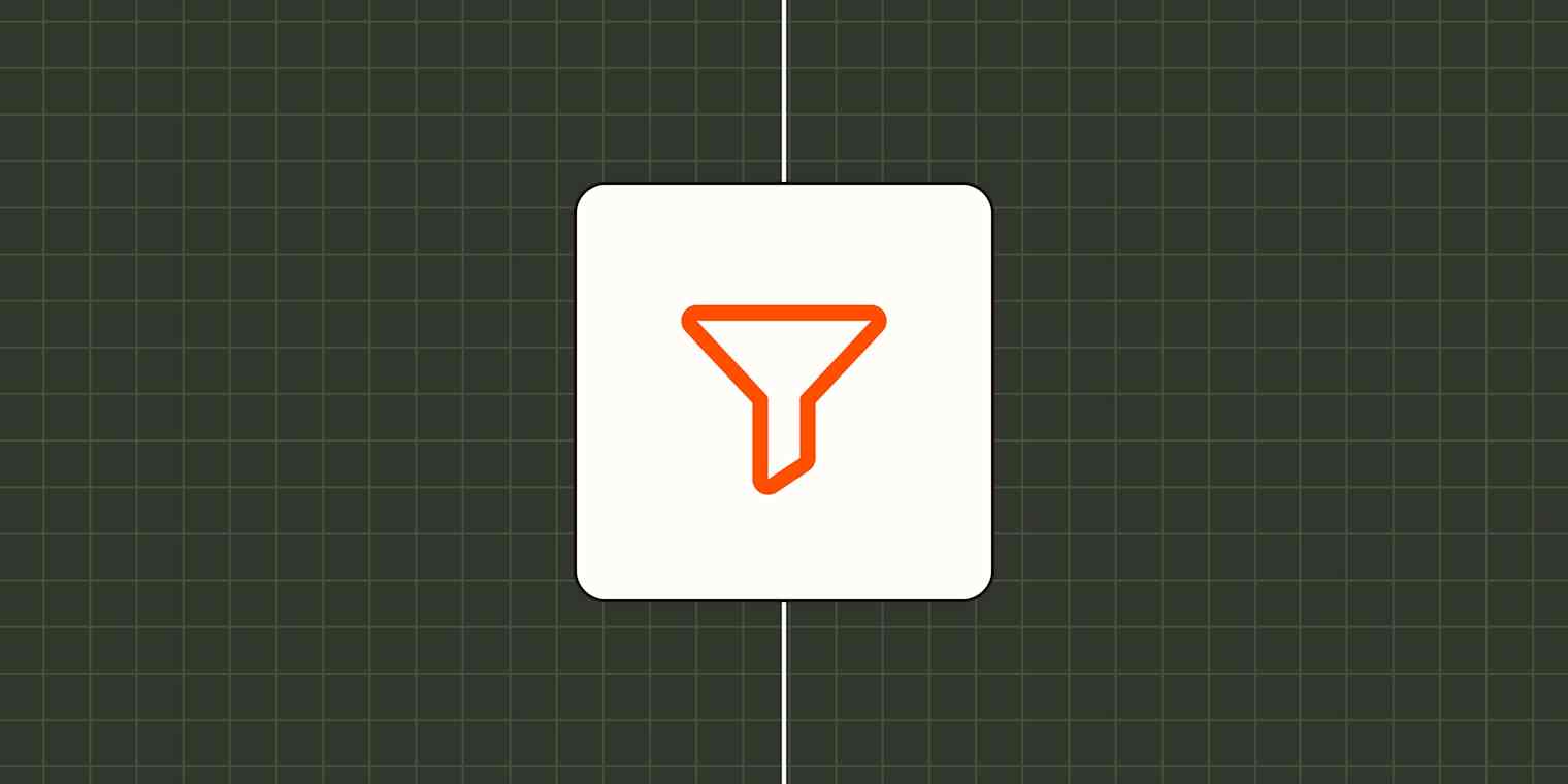 Hero image with an icon of a funnel