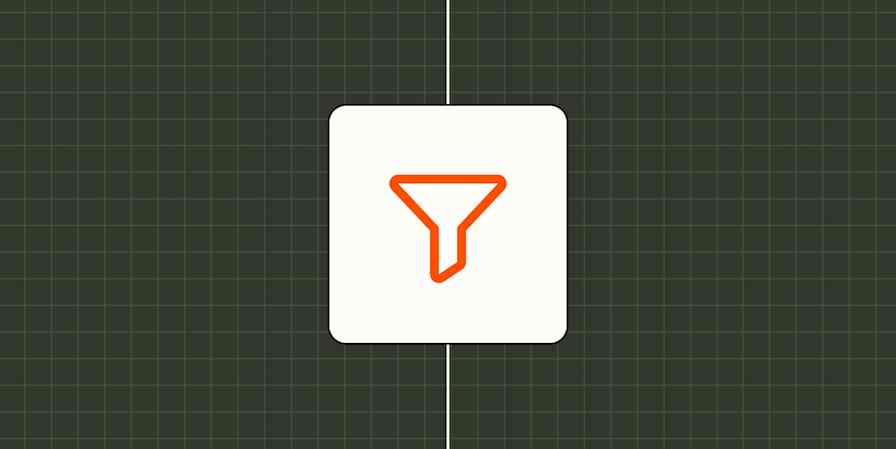 Hero image with an icon of a funnel