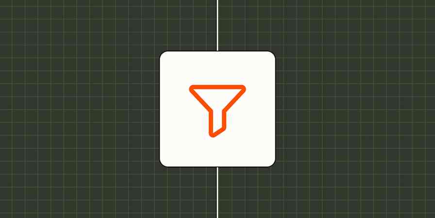 Hero image with an icon of a funnel