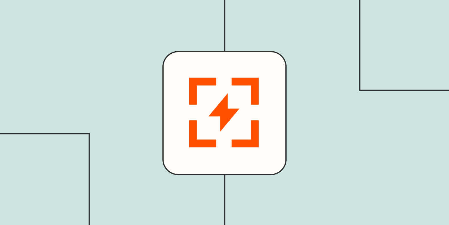 The logo for Zapier Manager against a sky blue background