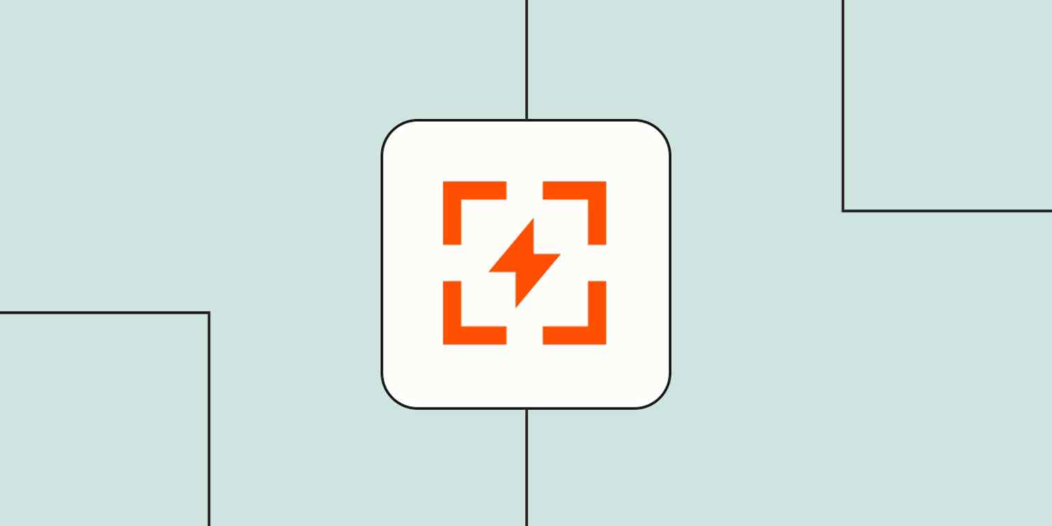The logo for Zapier Manager against a sky blue background