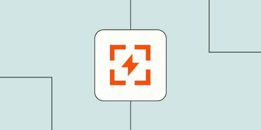 The logo for Zapier Manager against a sky blue background