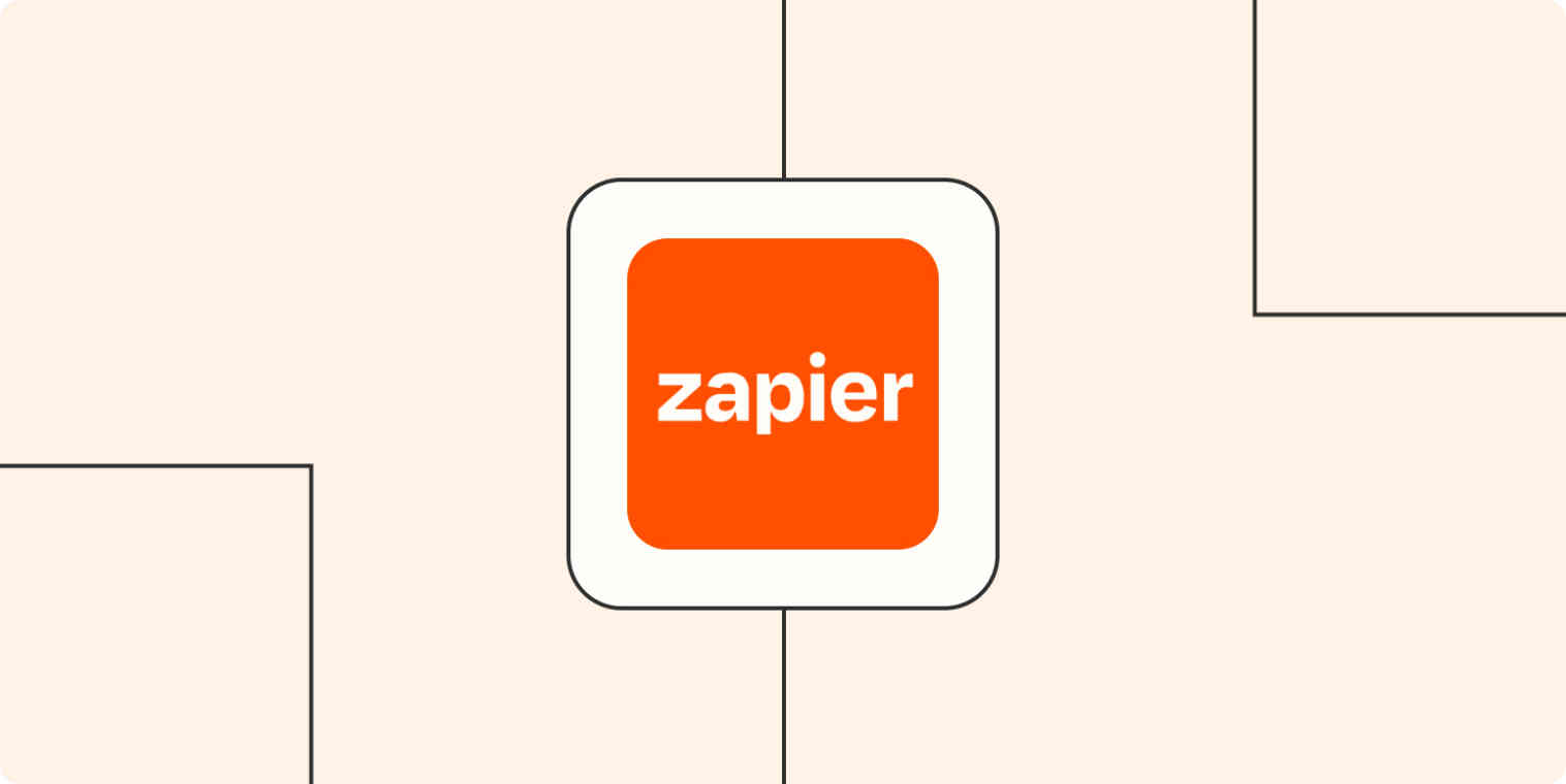 The Zapier logo on an orange background