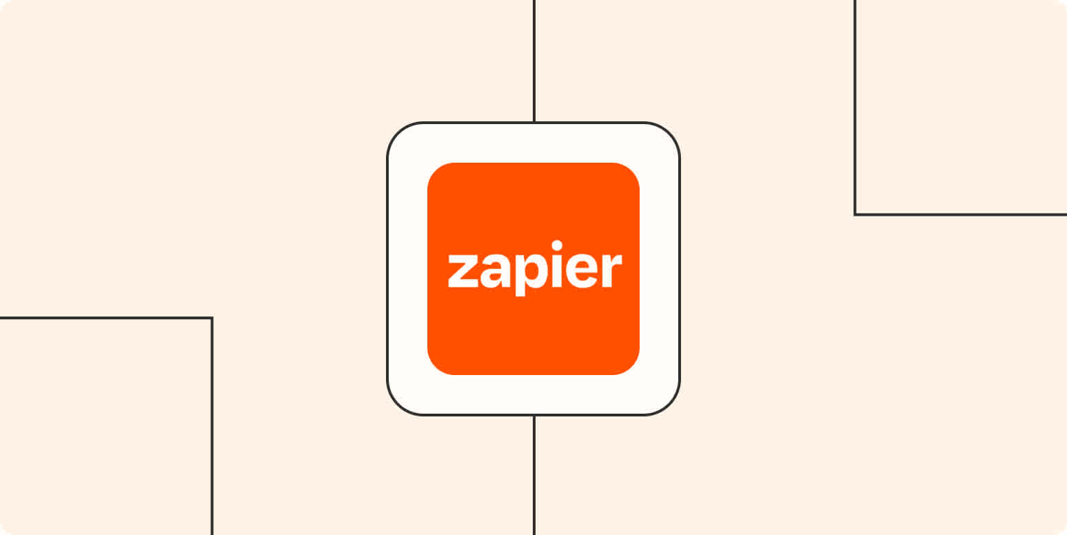 The Zapier logo on an orange background