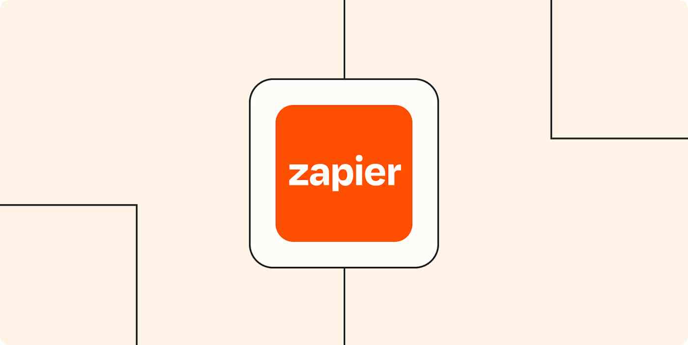 The Zapier logo on an orange background