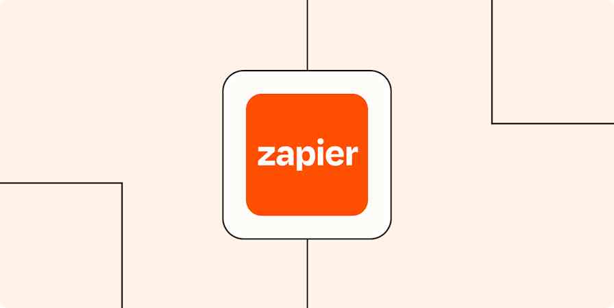 The Zapier logo on an orange background