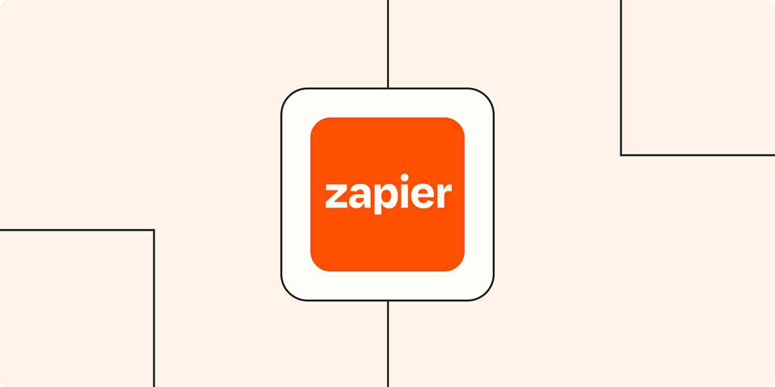 The Zapier logo on an orange background