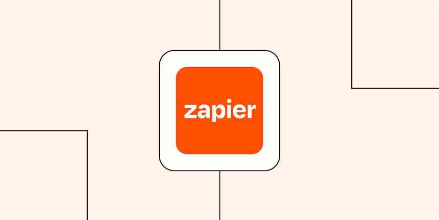 The Zapier logo on an orange background