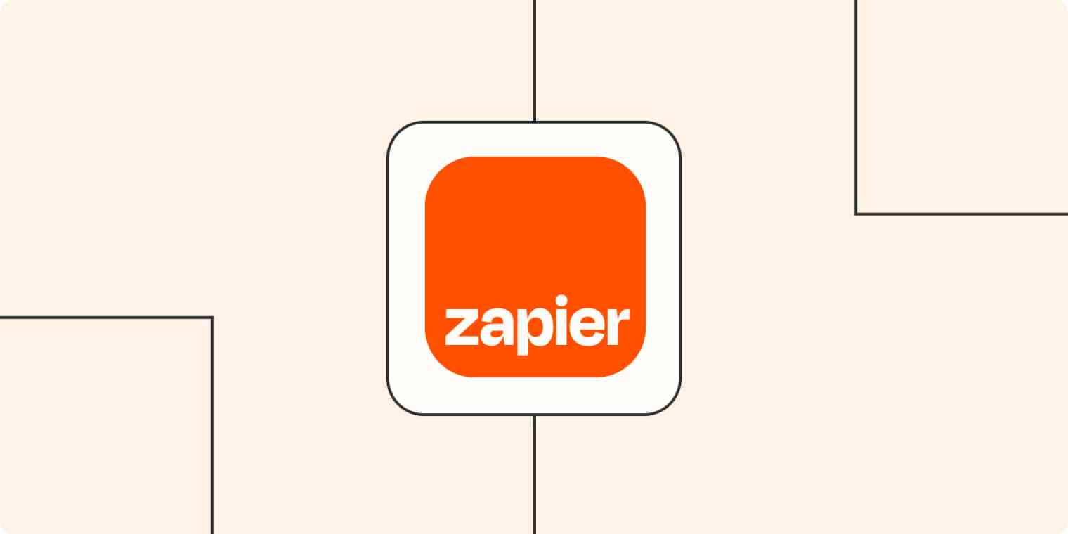 The Zapier logo on an orange background