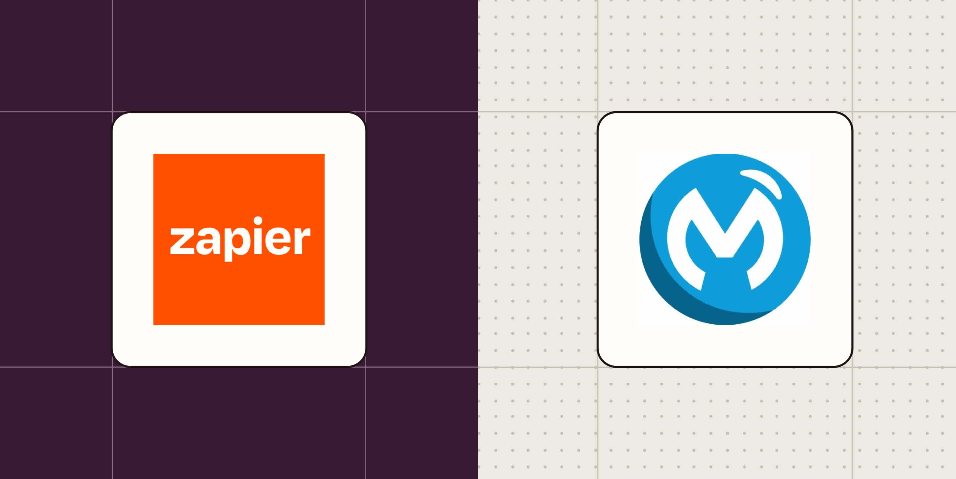Hero image with the logos of MuleSoft and Zapier