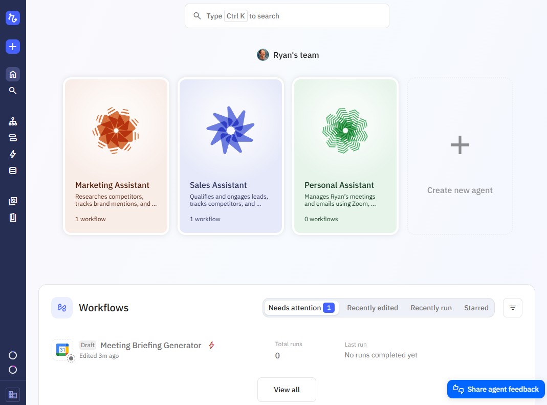 The Relay.app dashboard