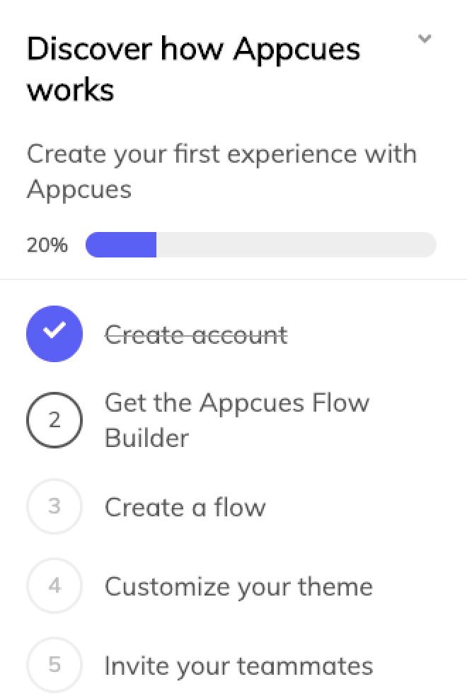 Appcues checklist