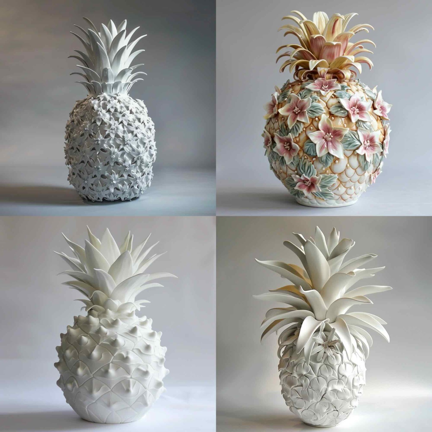 A pineapple, porcelain