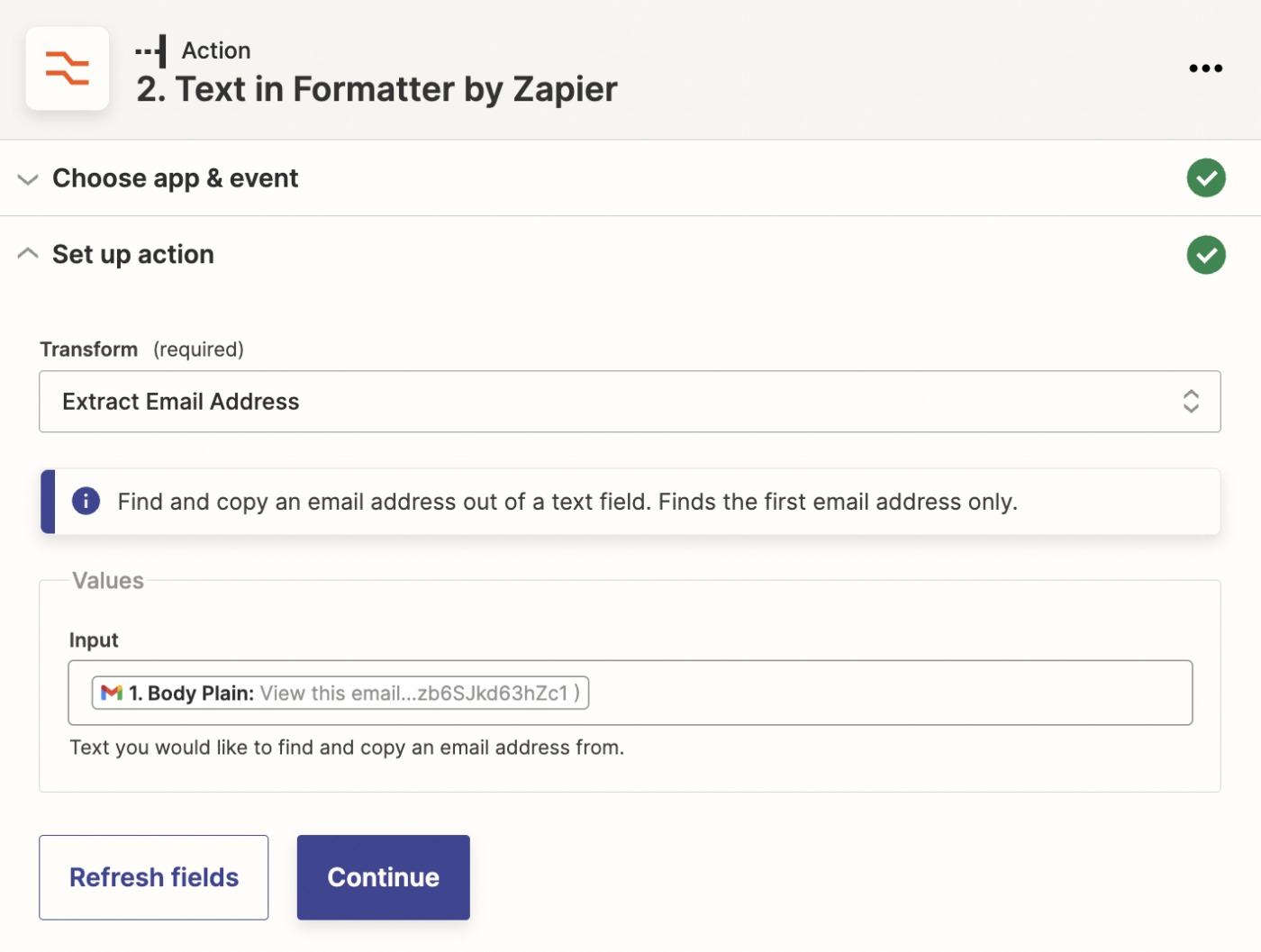 Zapier Formatter can automatically extract emails, links, and numbers anytime something new is added to your apps.