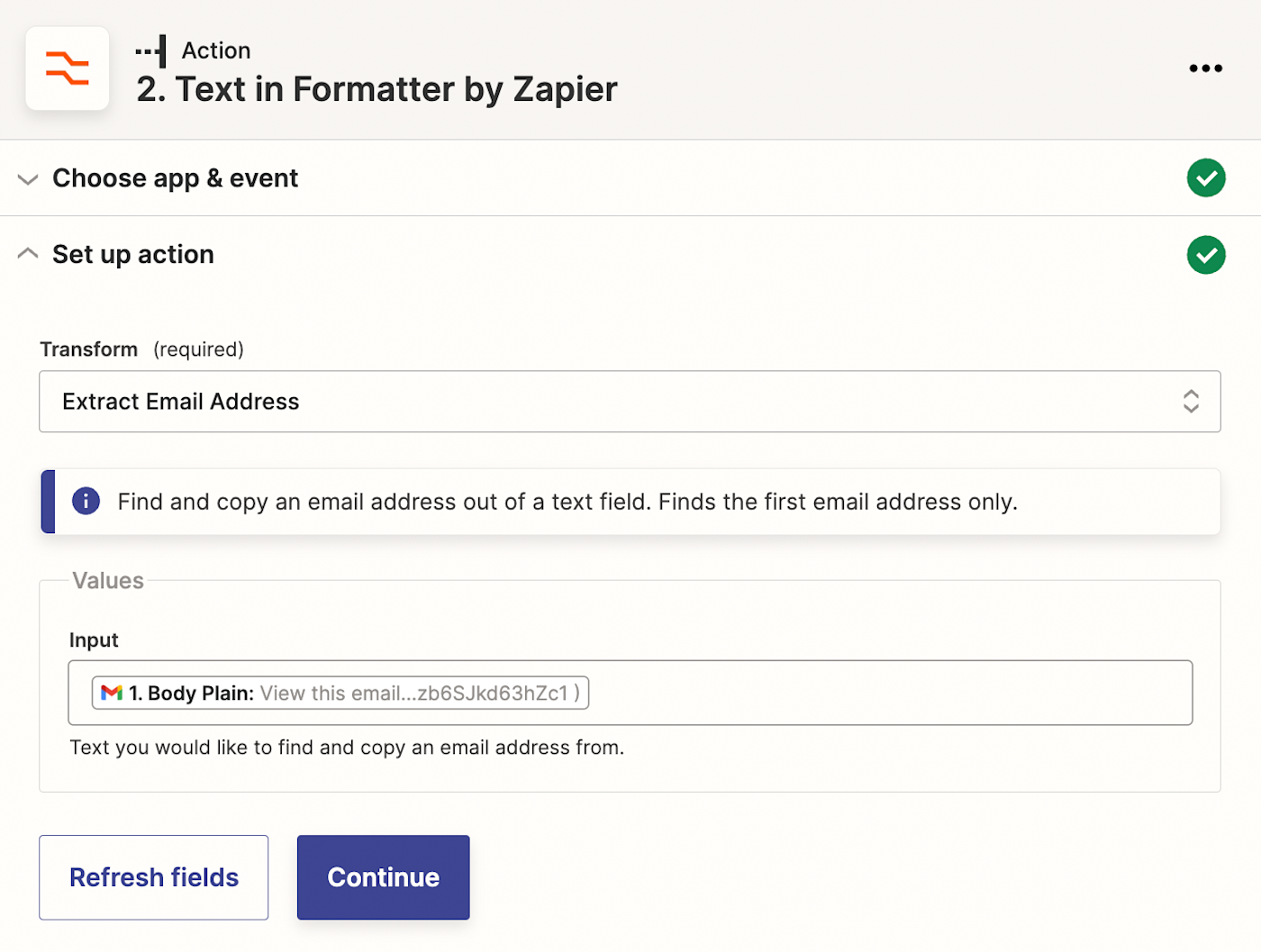 Zapier Formatter can automatically extract emails, links, and numbers anytime something new is added to your apps.