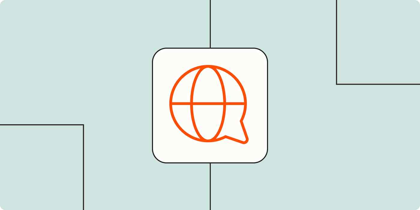 Hero image for AI in customer service with a globe in the shape of text bubble