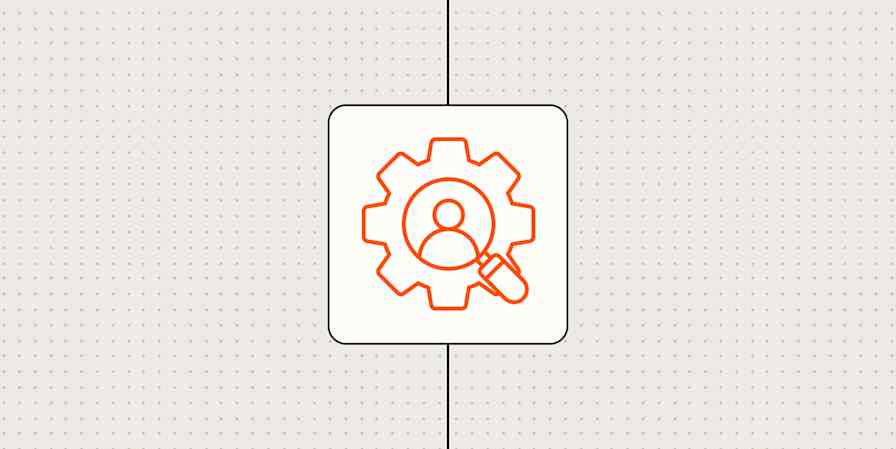 A hero image with an icon showing a person, a cog, and a computer mouse