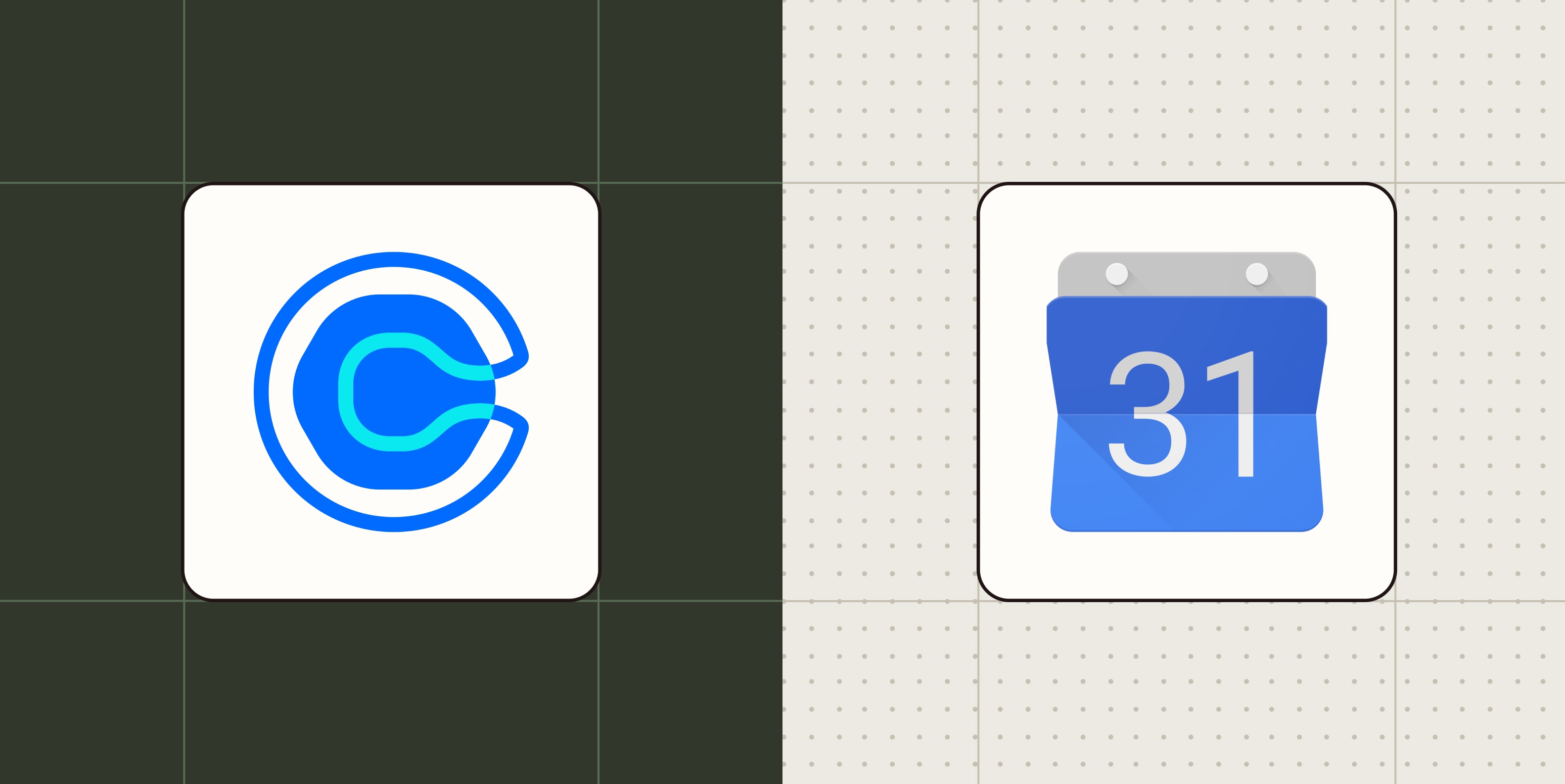 Hero image with the logos of Calendly and Google Calendar