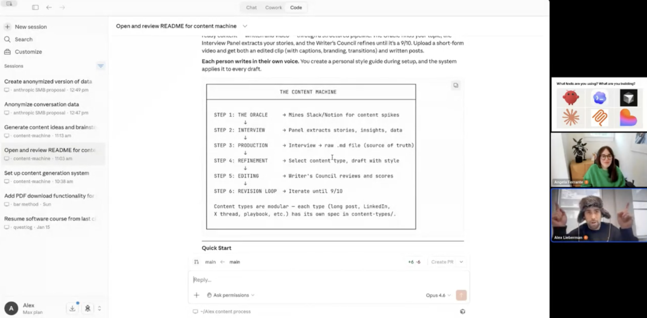 A screenshot from a webinar