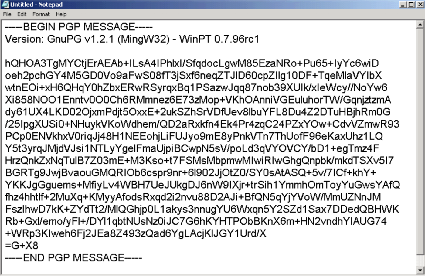 PGP in Notepad