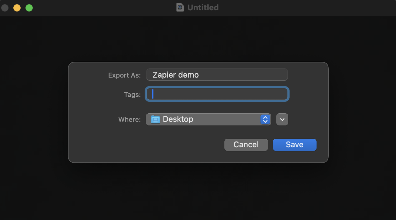 How to save a video recording of yourself using QuickTime Player.