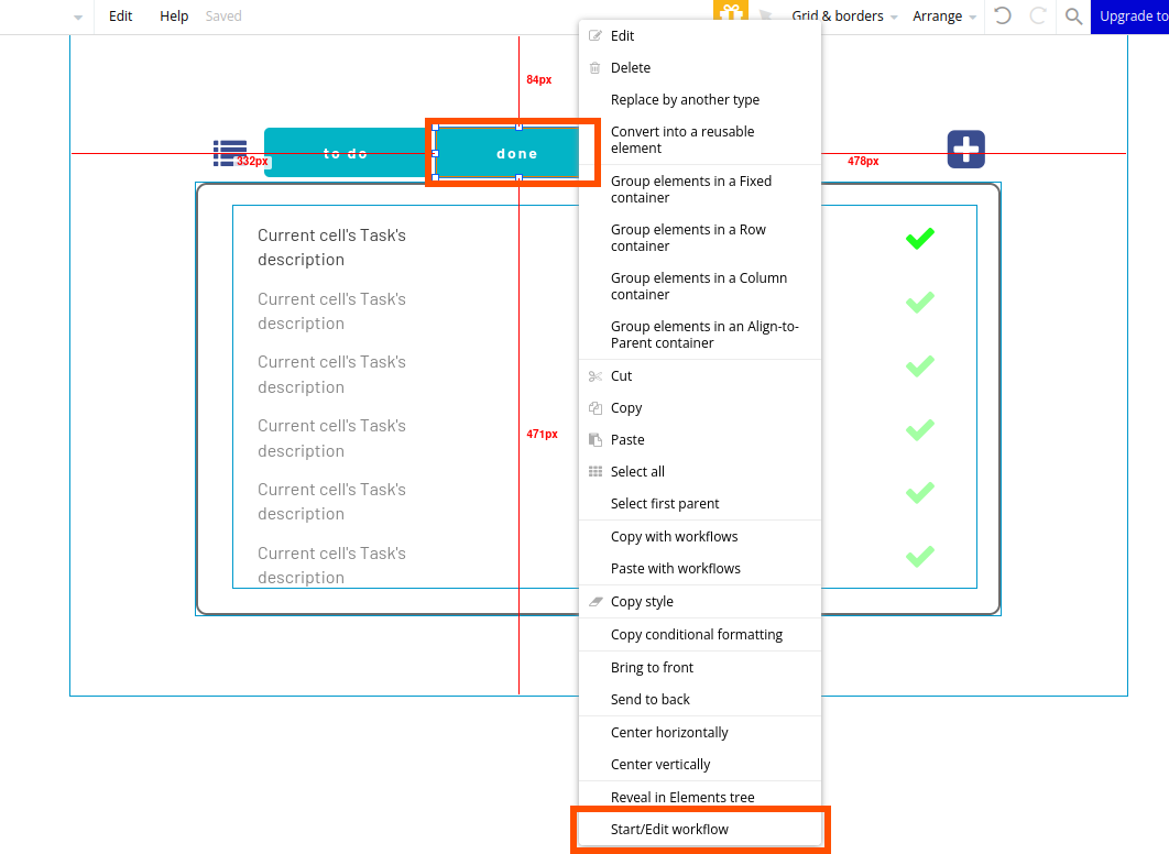 Click Start/edit workflow