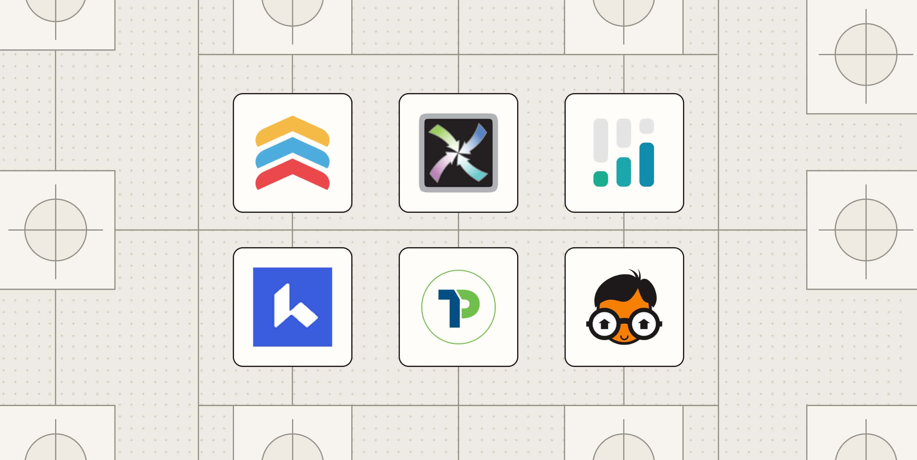 Hero image with the logos of the best real estate CRMs