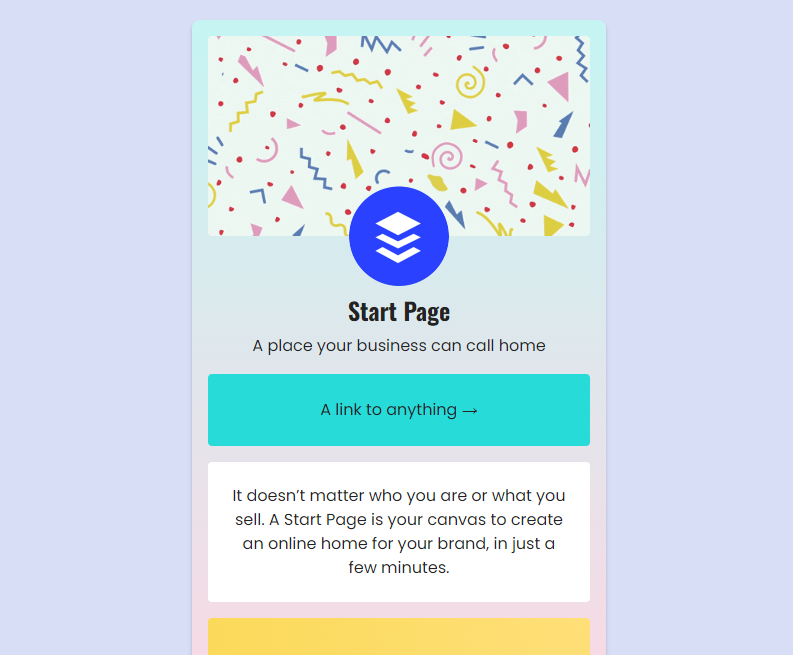 A Start Page, Buffer's landing page builder