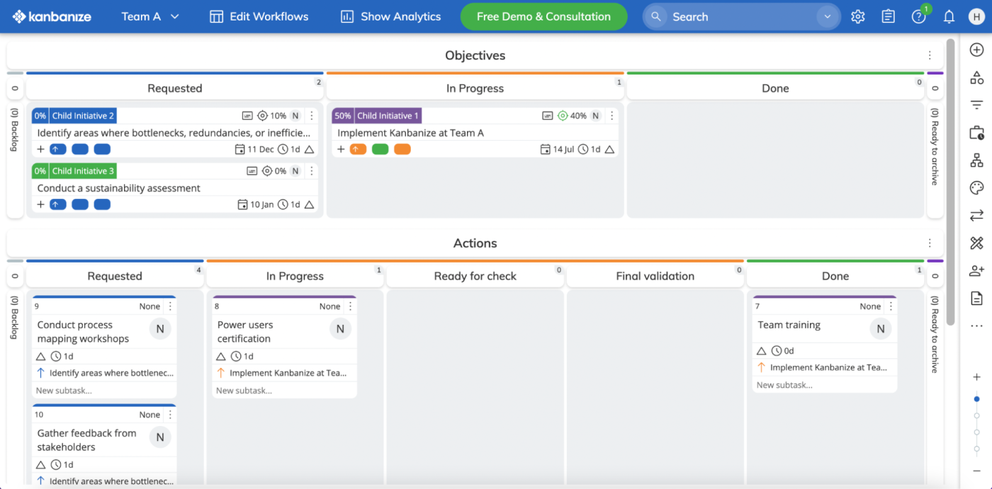 Kanbanize, our pick for the best Trello alternative for managing enterprise-level projects