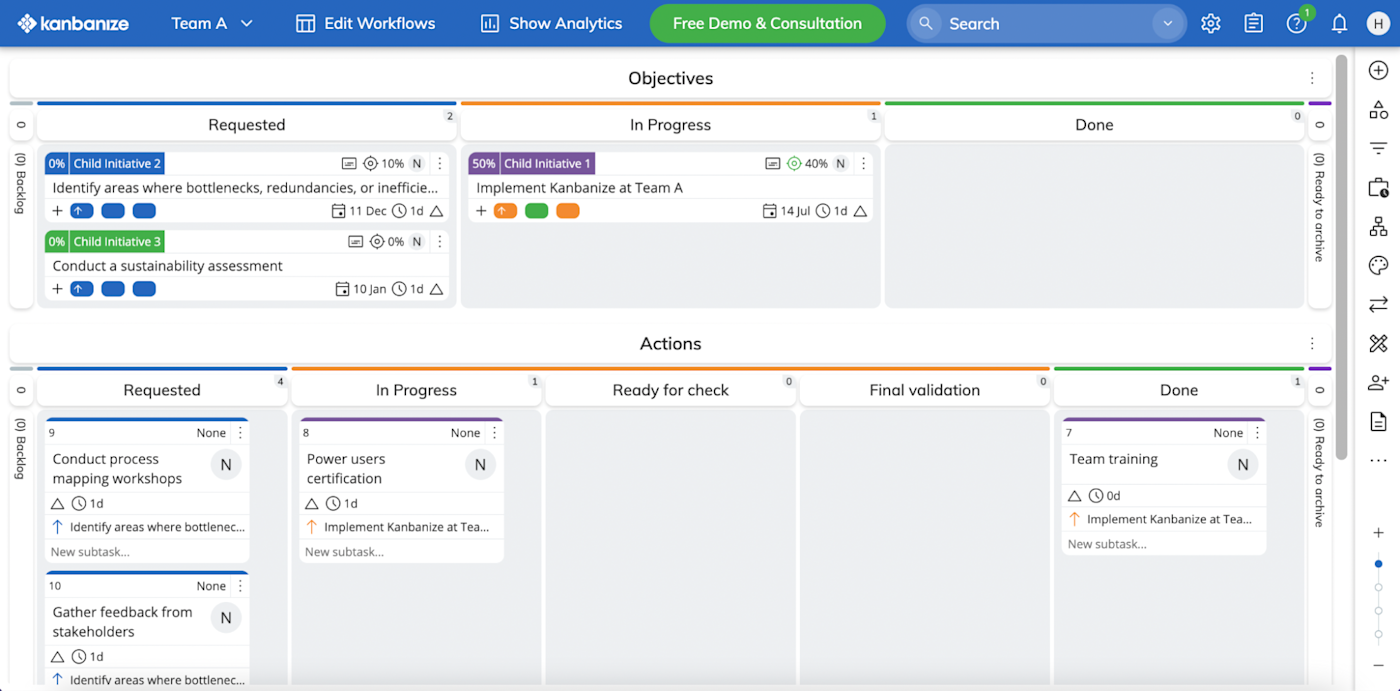 Kanbanize, our pick for the best Kanban software for managing enterprise-level projects.