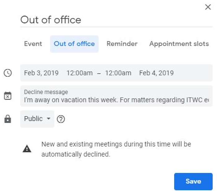 What are appointment slots in google calendar