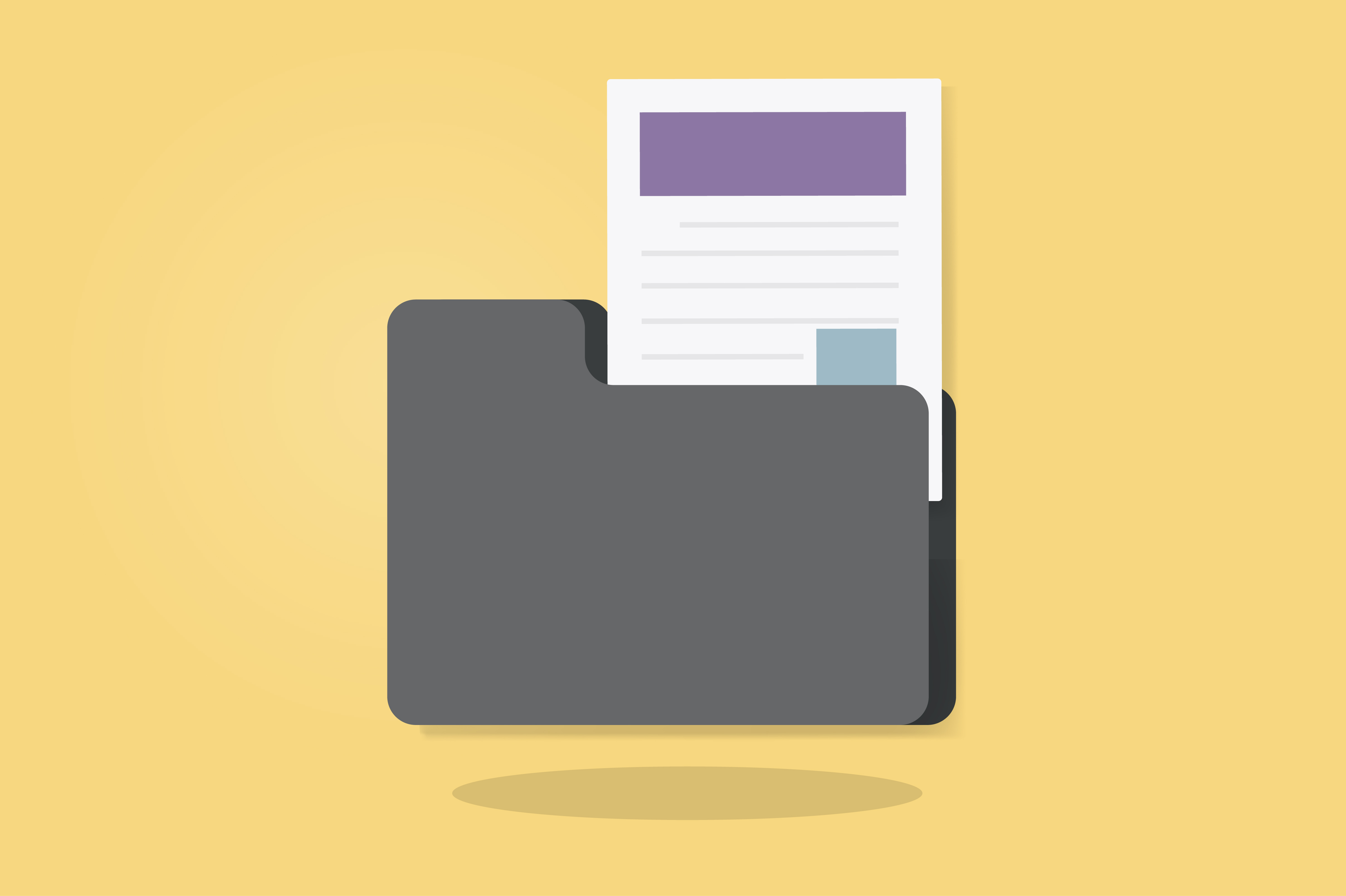 Vector image of file in folder
