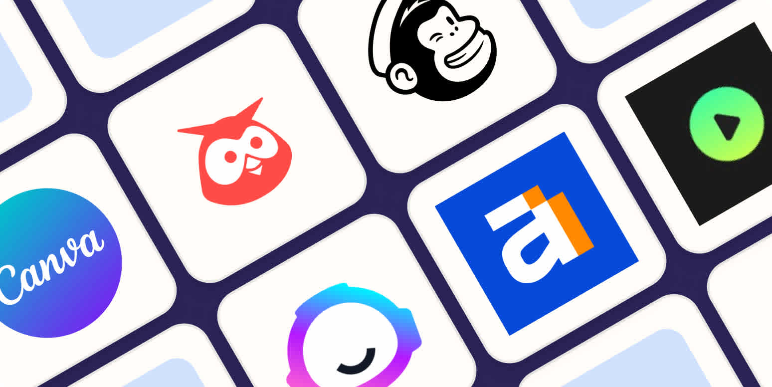 Imagen de héroe con los logotipos de las mejores herramientas de marketing de contenidos