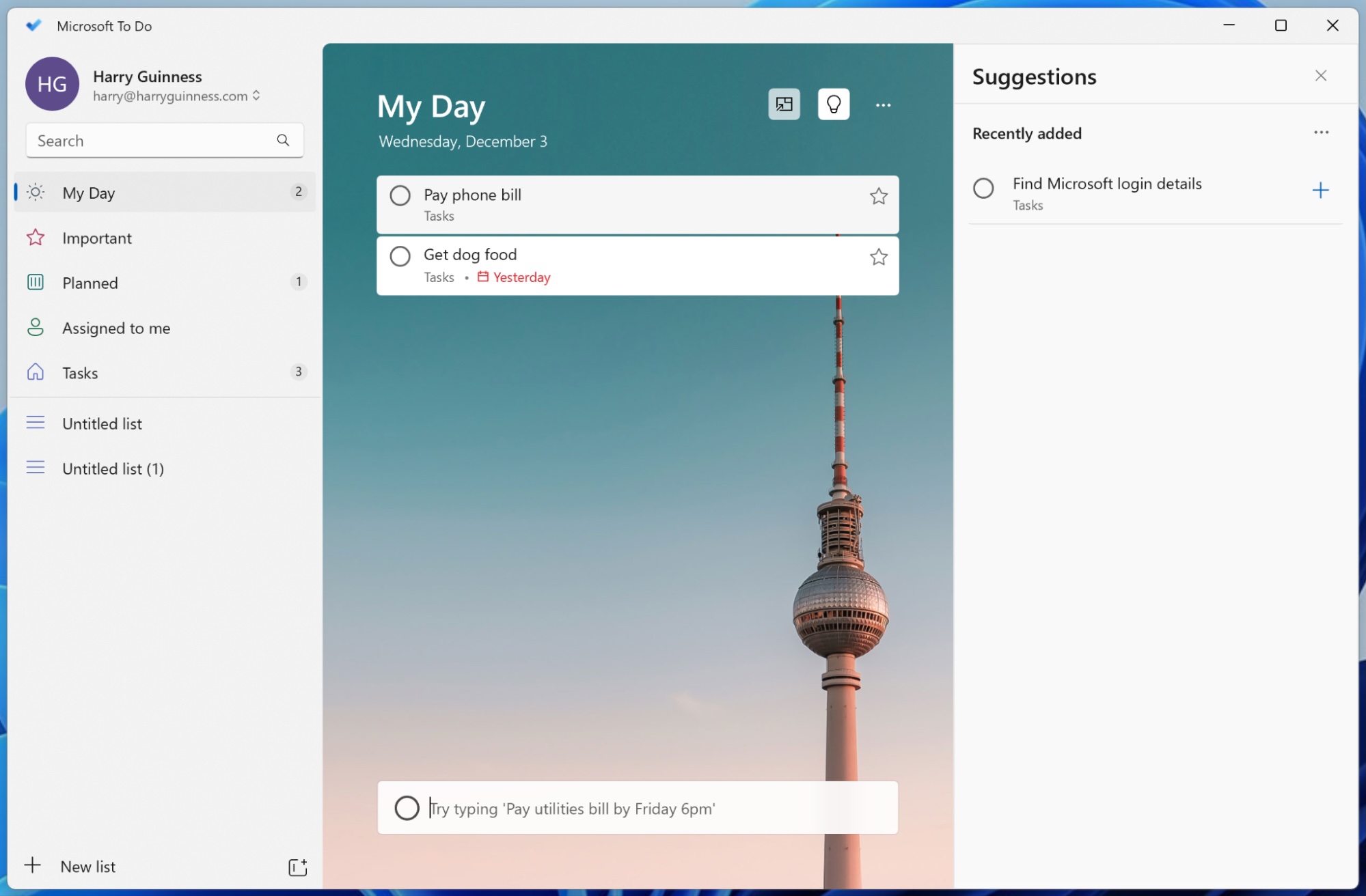 Microsoft To Do, our pick for the best to-do list app for Microsoft power users