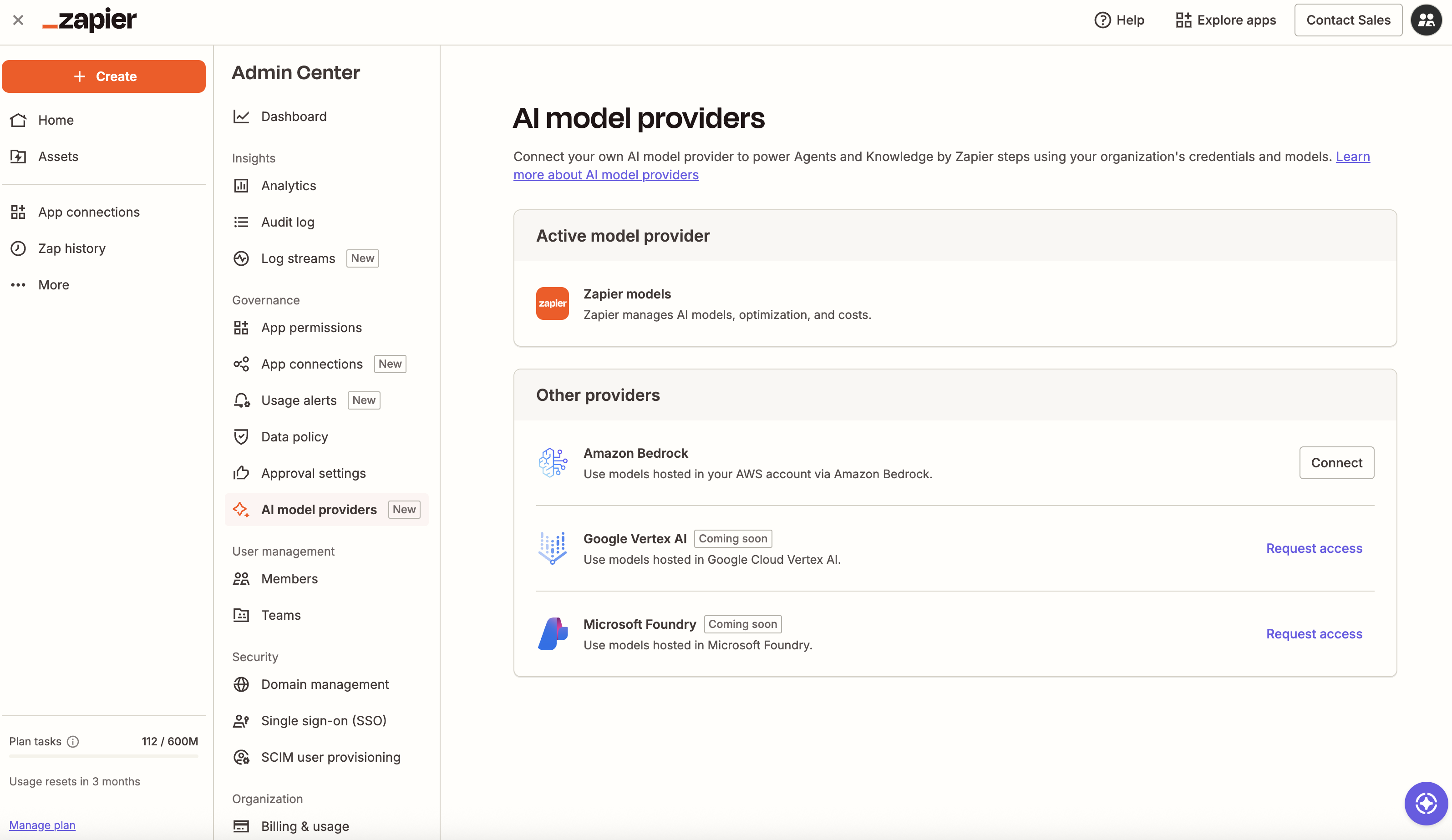 The Zapier Admin Center