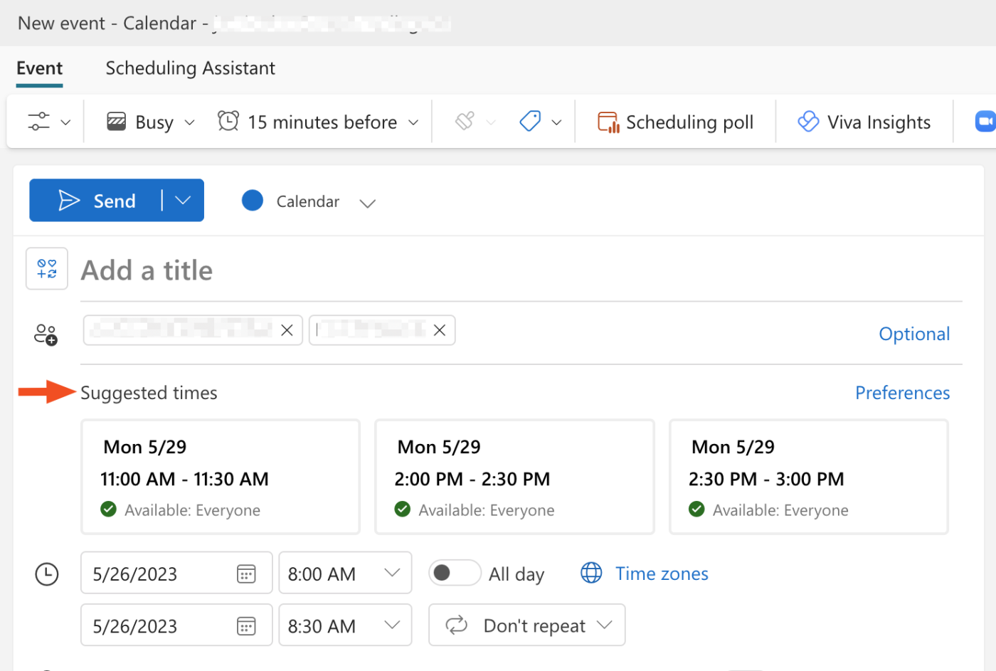 How to use Scheduling Assistant in Outlook Zapier