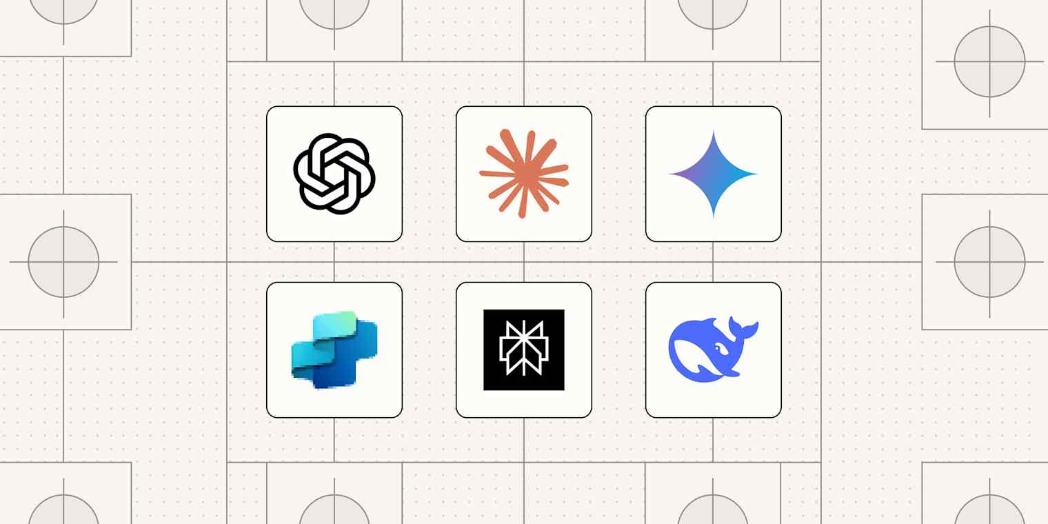 Hero image with the logos of the best AI chatbots
