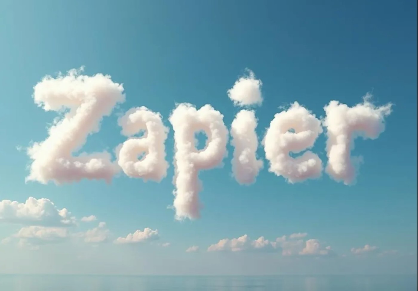 The word Zapier represented as clouds