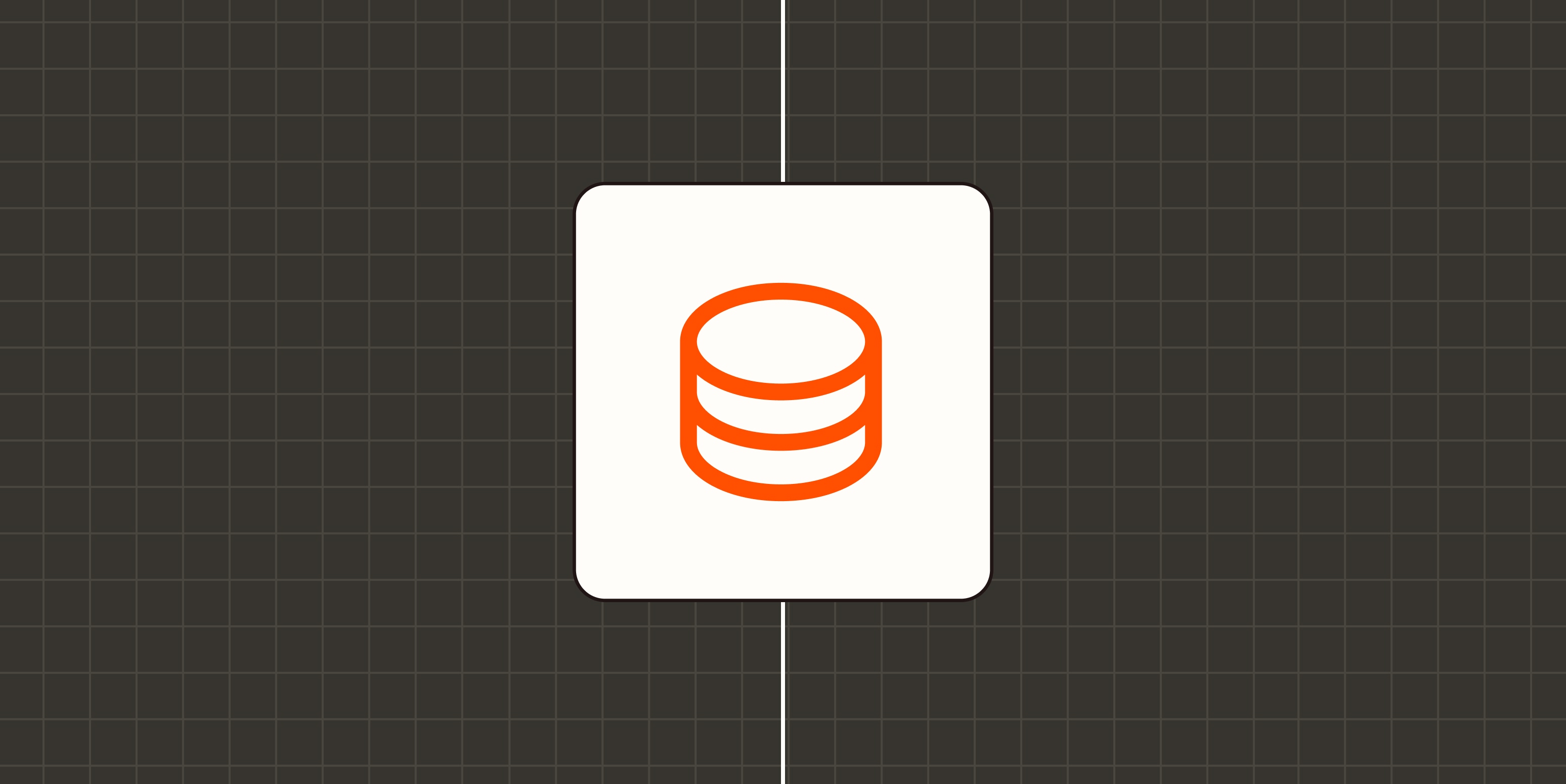 Hero image with an icon representing an SQL database