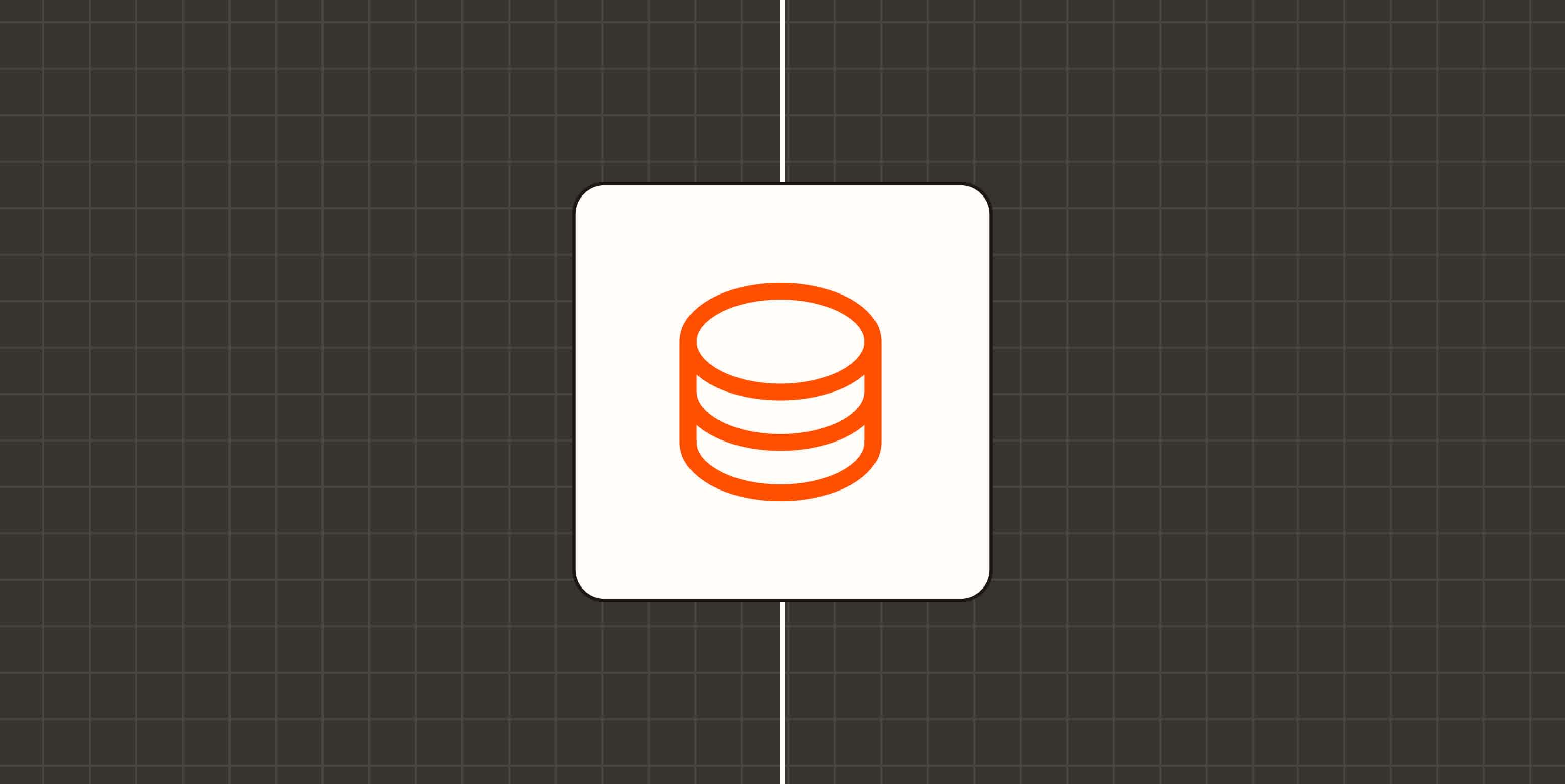Hero image with an icon representing an SQL database