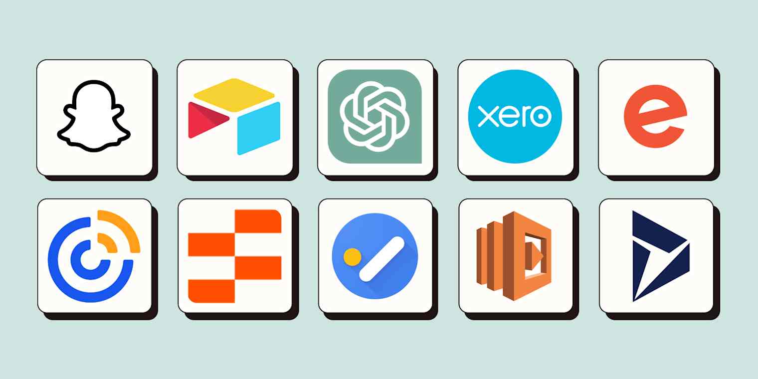Hero with grid of 10 new and updated Zapier integrations.