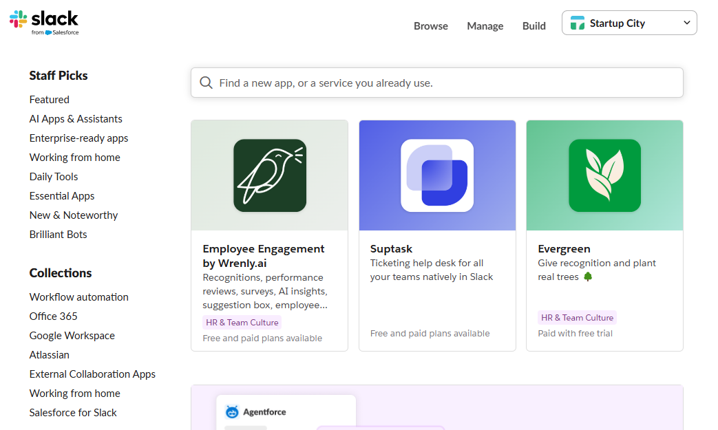 Slack内のSlackアプリディレクトリ