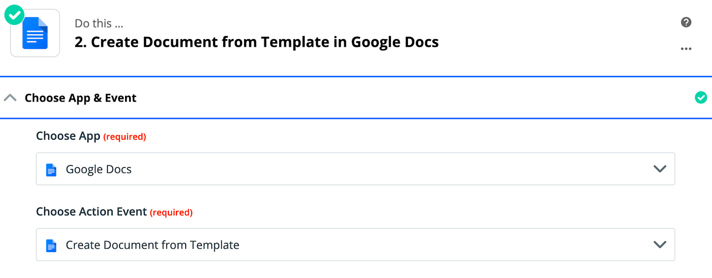 Fillable Google Docs template