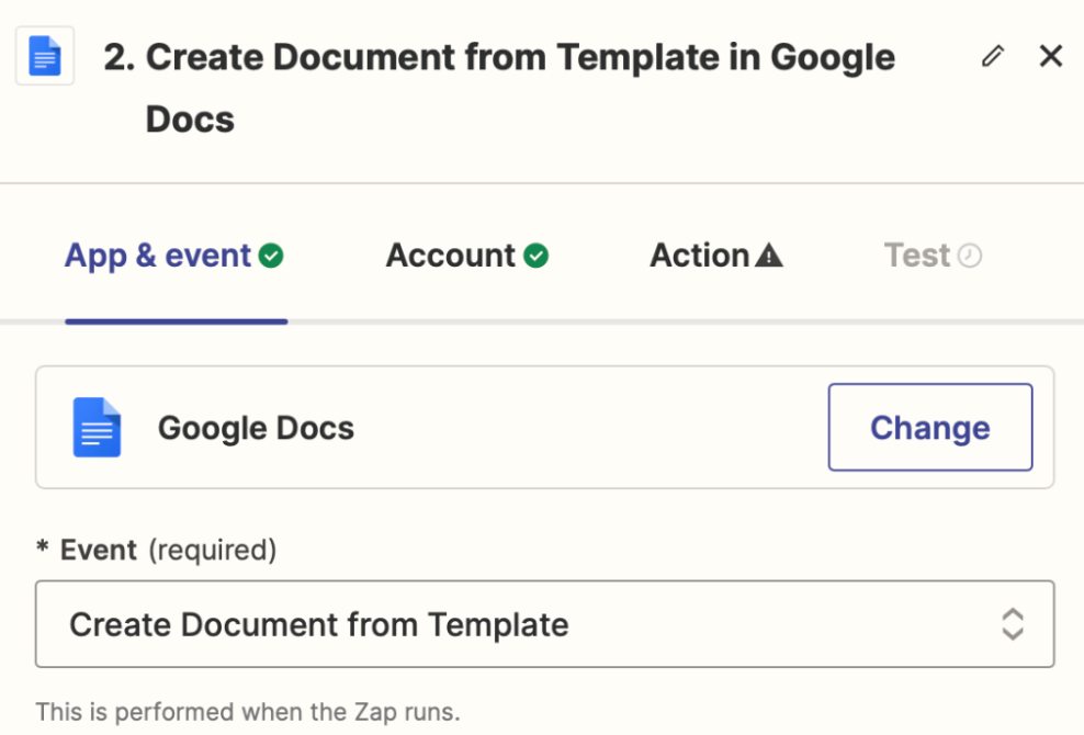 Fillable Google Docs template