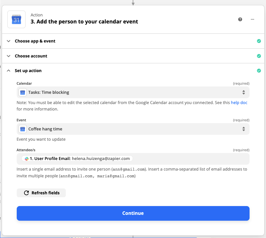 Let people invite themselves to your calendar events from Slack Zapier