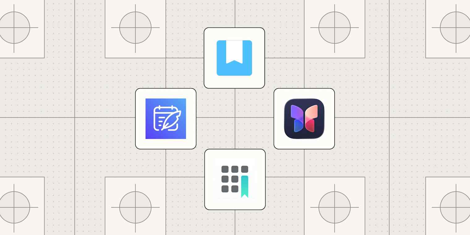 Hero image with the logos of the best journaling apps