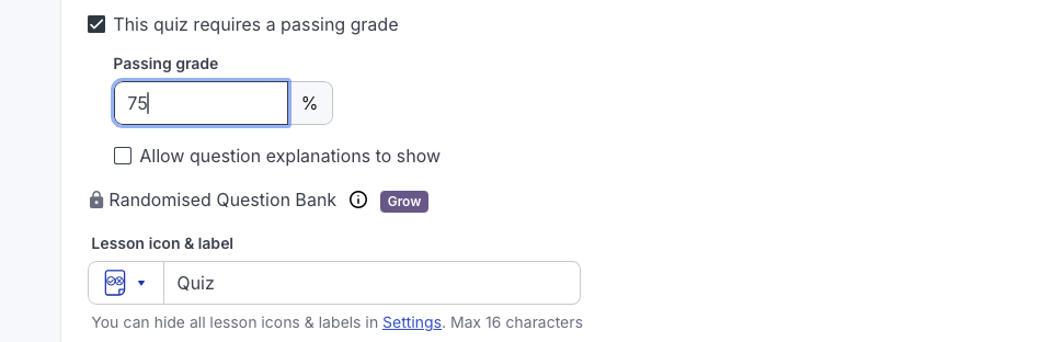 Randomizing the order of questions in Thinkific