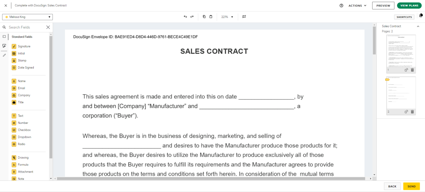 Docusign, one of the best sales tools for digital signatures