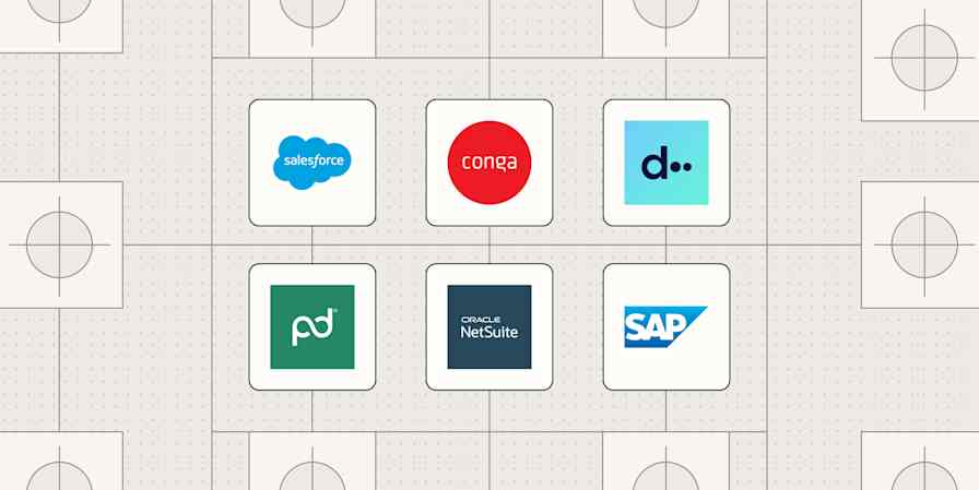 Hero image with the logos of the best CPQ software vendors